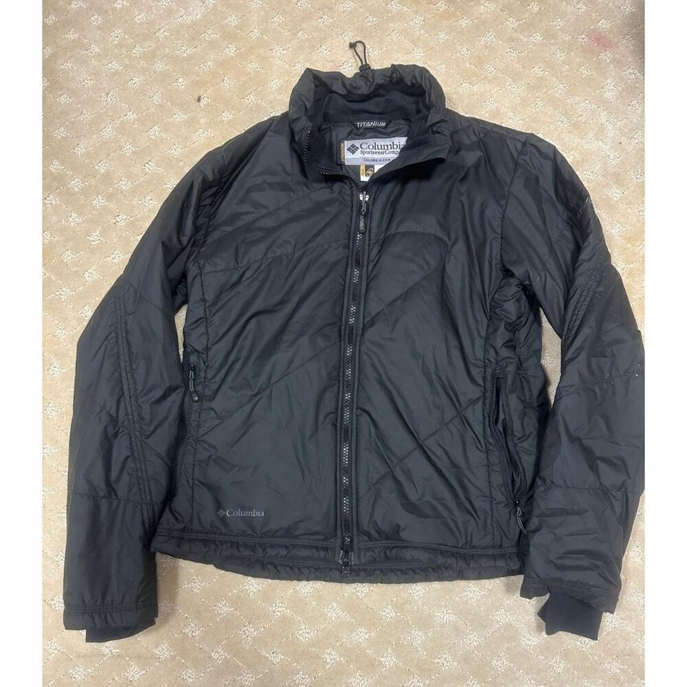 Columbia Titanium Women's M Quilted Jacket Black Interchange Liner Puffer Tech